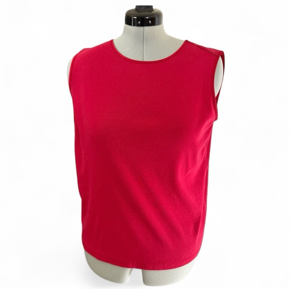 Christopher & Banks Red Sleeveless Layer Your Look Top (Runs Small)